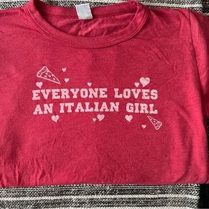 Vintage Urban Outfitters Everyone Loves an Italian Girl Tee Size L